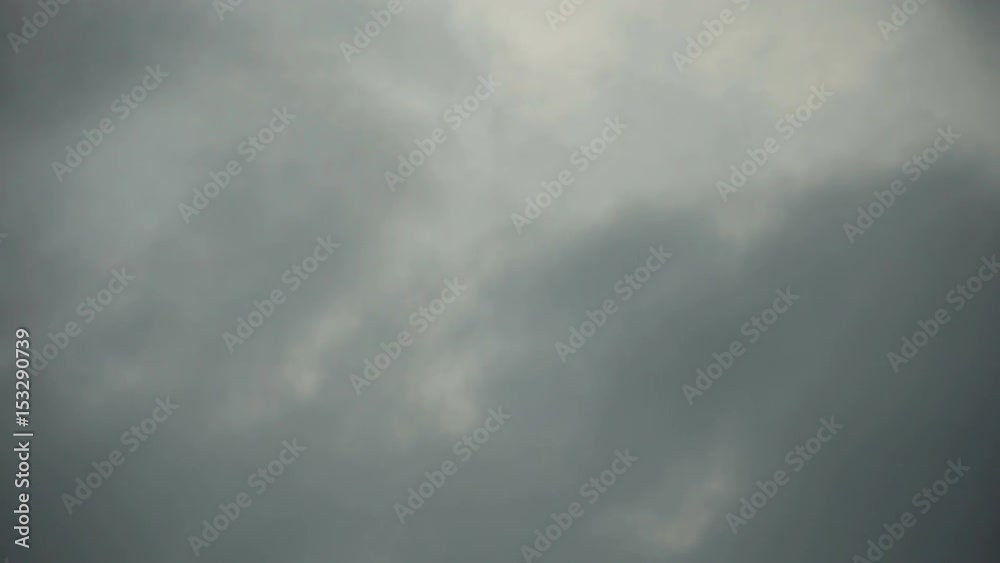 Grey sky with fast passing clouds before the storm, loop-able 4K video background for moody intro videos