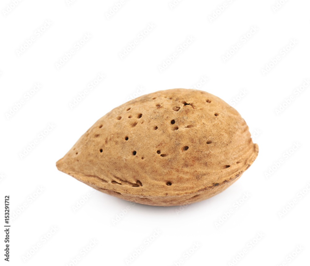 Single almond nut isolated Single almond nut isolated