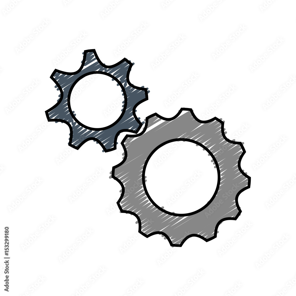 gear wheels icon over white background. vector illustration gear wheels icon over white background. vector illustration