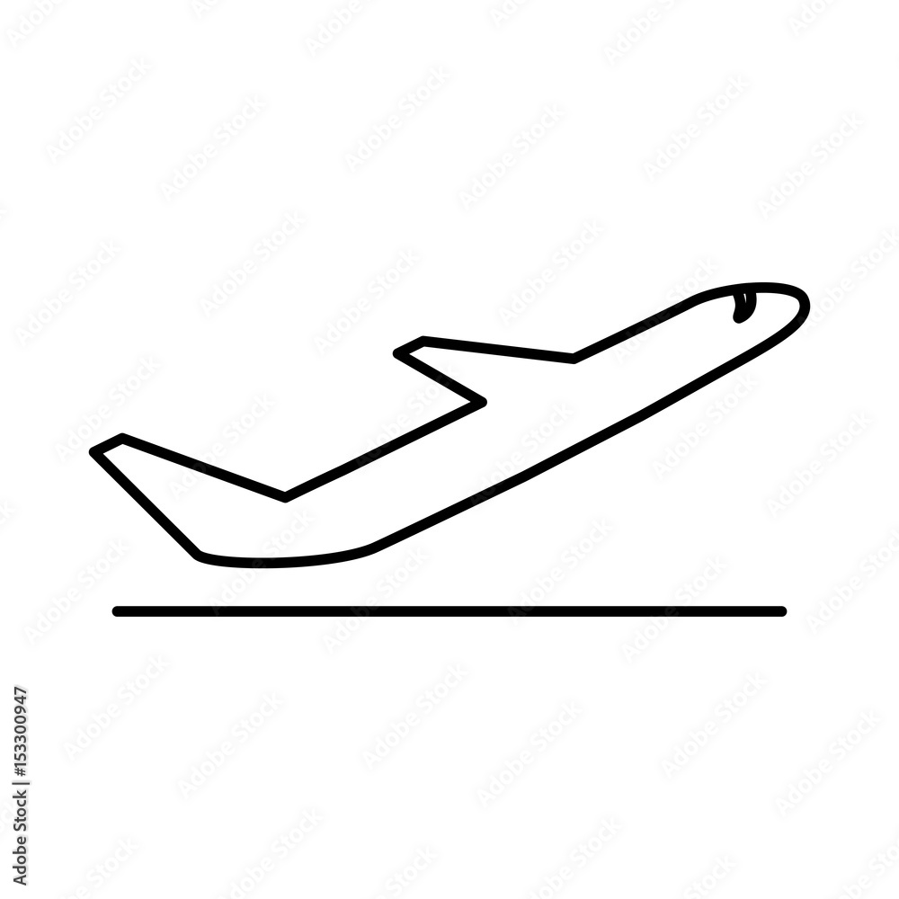 Airplane icon over white background. vector illustration Airplane icon over white background. vector illustration
