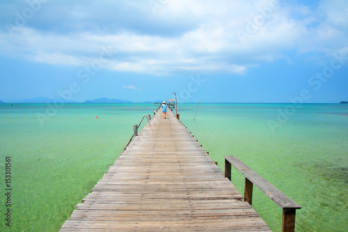 Wooden Piers on Tropical Islands 