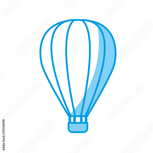 air balloon icon over white background. vector illustration