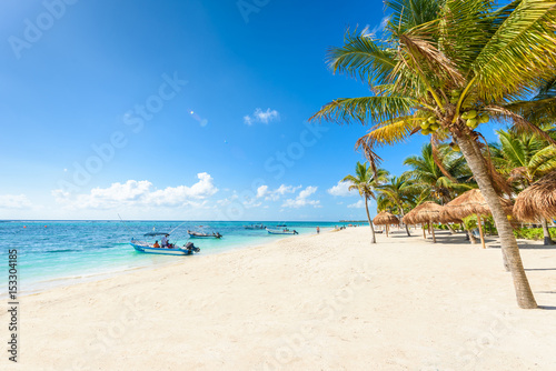 Fototapeta Naklejka Na Ścianę i Meble -  Riviera Maya - paradise beaches in Quintana Roo, Cancun - Caribbean coast of Mexico