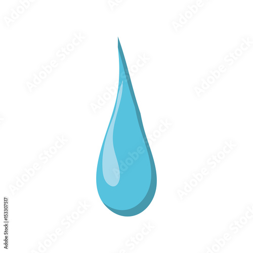 water drop icon over white background. vector illustration