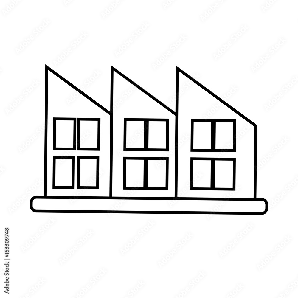 factory building icon over white background. vector illustration