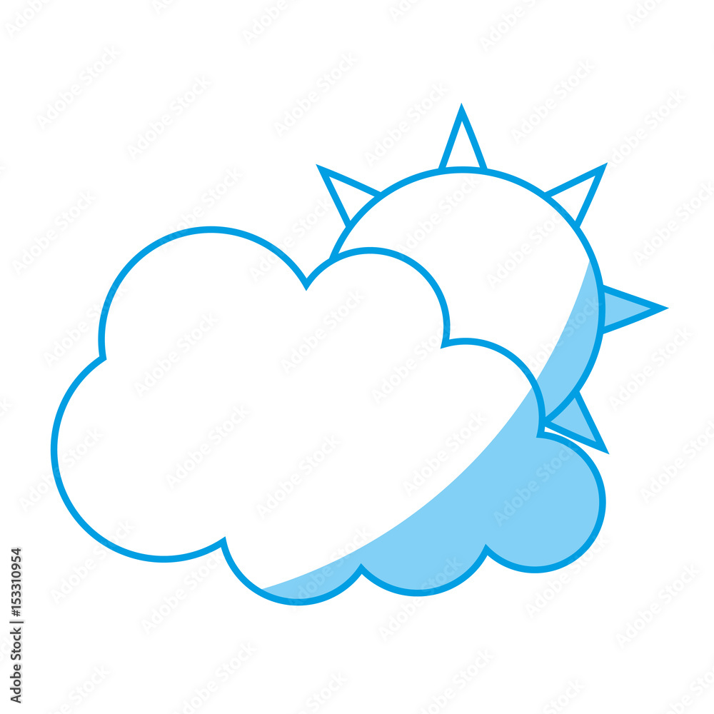 cloud and sun icon over white background. vector illustration cloud and sun icon over white background. vector illustration