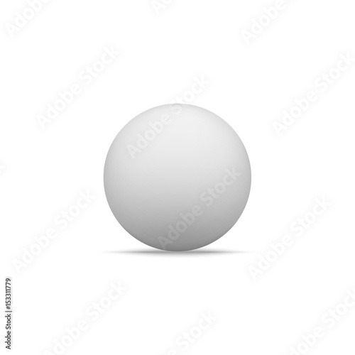 Realistic white Paper Ball Shape with Shadow