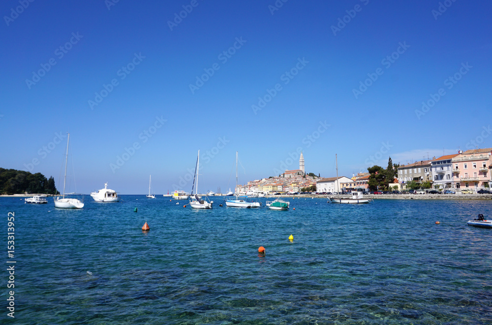 Clear water of adriatic sea in Rovinj,Croatia