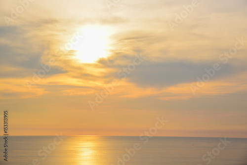 Beautiful sunset over the ocean. © NAVAPON