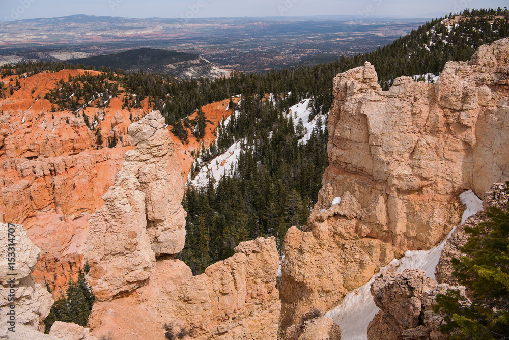 Panoramic view from Rainbow Point at Bryce Canyon