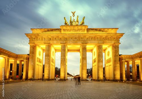 Brandenburg gate at dusk, Berlin