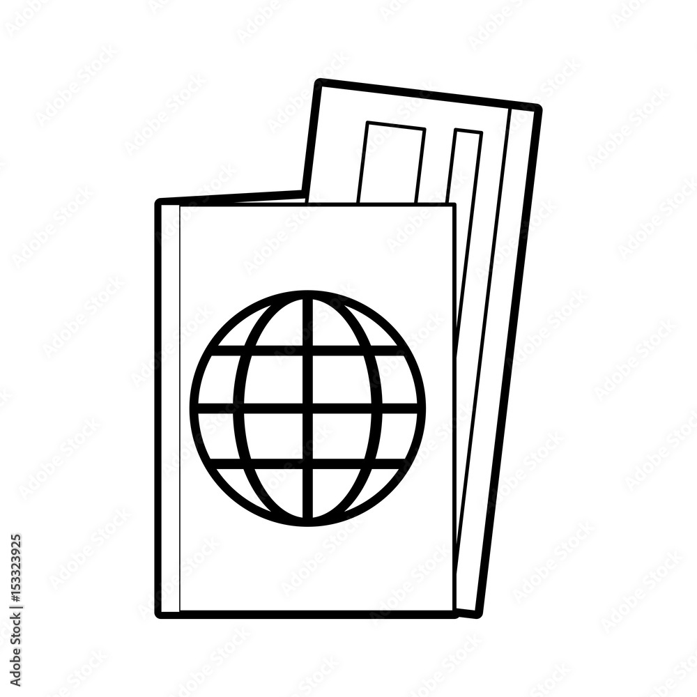 Image passport air tickets vertor icon ilustration Image passport air tickets vertor icon ilustration