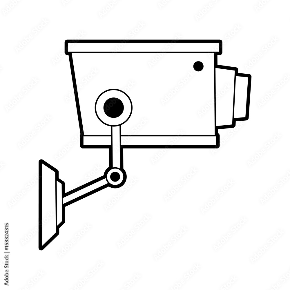 sketch silhouette image infrared surveillance camera icon vector illustration sketch silhouette image infrared surveillance camera icon vector illustration