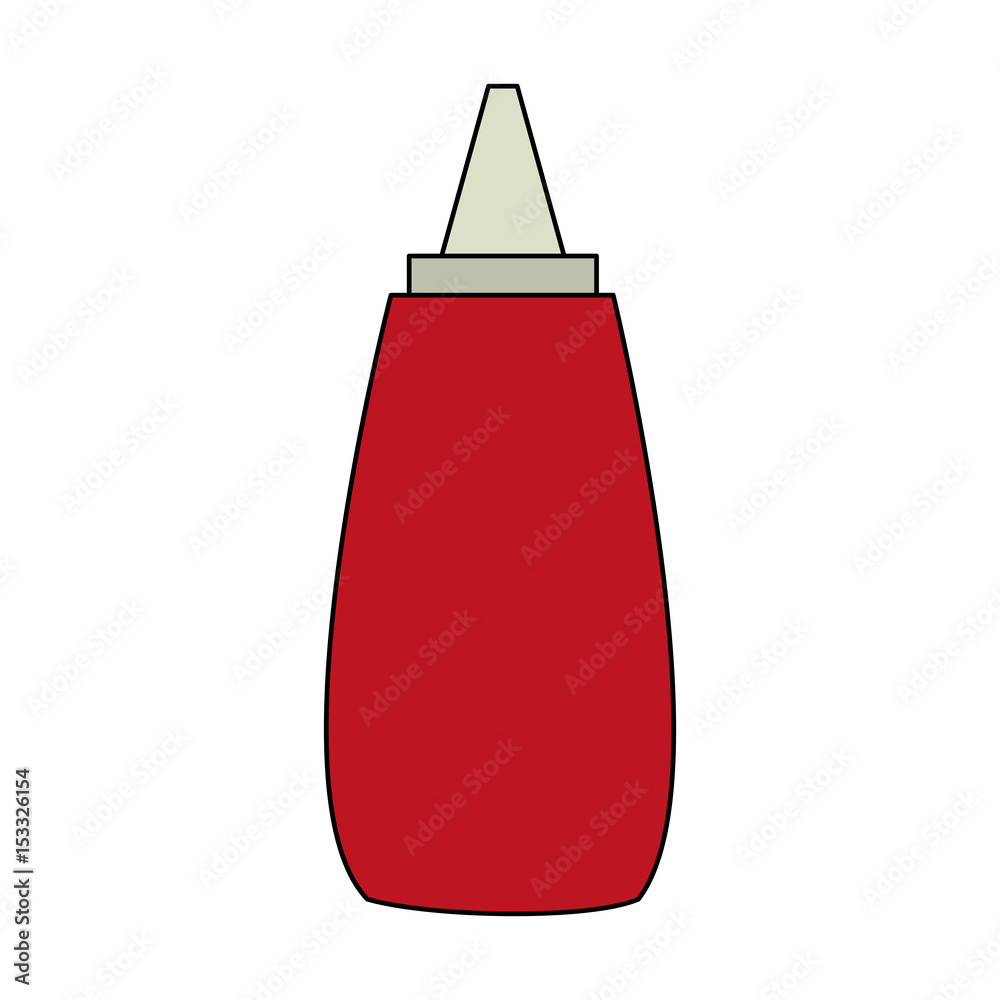 color image cartoon red jar with tomato sauce vector illustration color image cartoon red jar with tomato sauce vector illustration