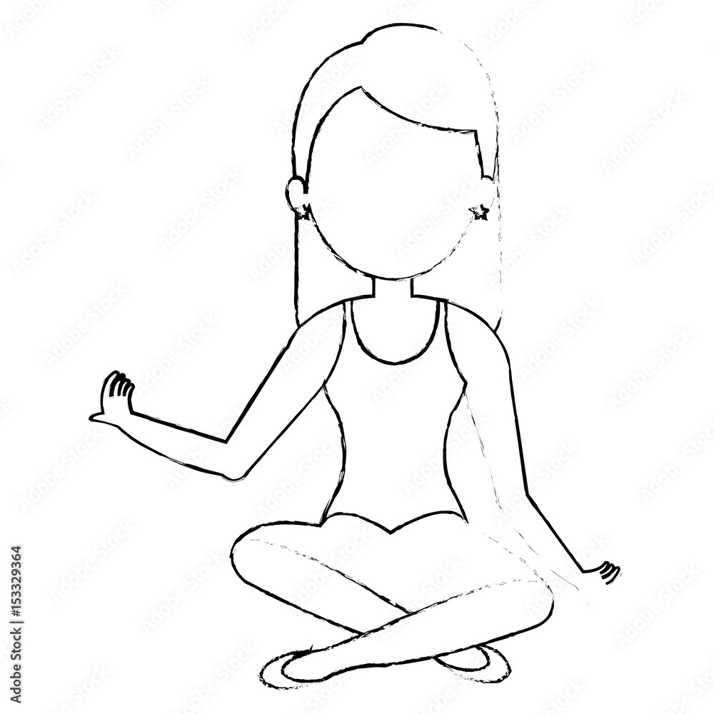 beautiful and young woman sitting character vector illustration design beautiful and young woman sitting character vector illustration design