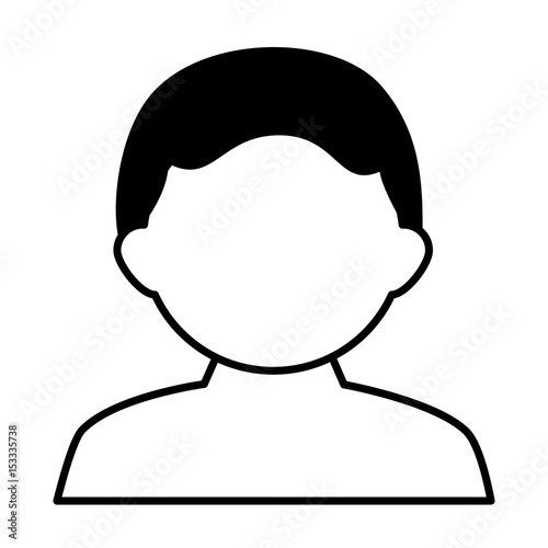 young man shirtless avatar character vector illustration design