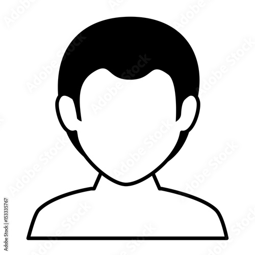 young man shirtless avatar character vector illustration design