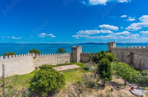 Castiglione del Lago (Umbria) - A medieval town with a big castle in historic center, beside Trasimeno lake, central Italy