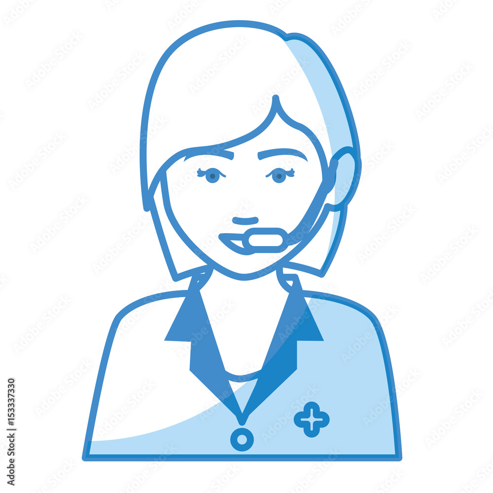 Medical call center agent vector illustration design Medical call center agent vector illustration design