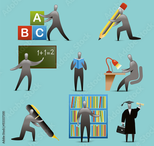 Education Activities icon set