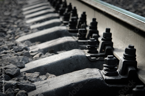 Rail anchor or joint.