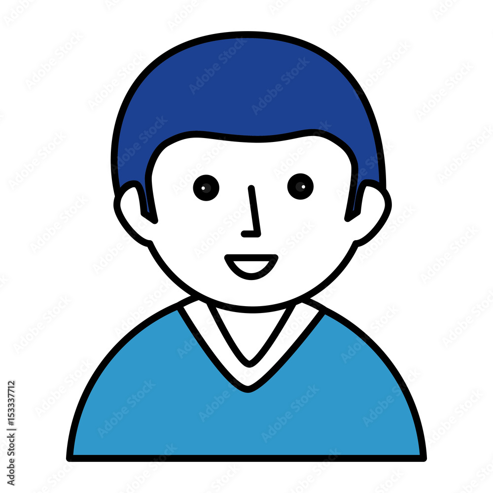 young man avatar character vector illustration design