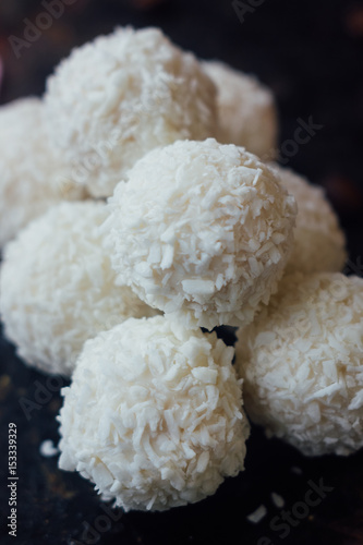 Beautiful white sweets - concept of romantic dessert.