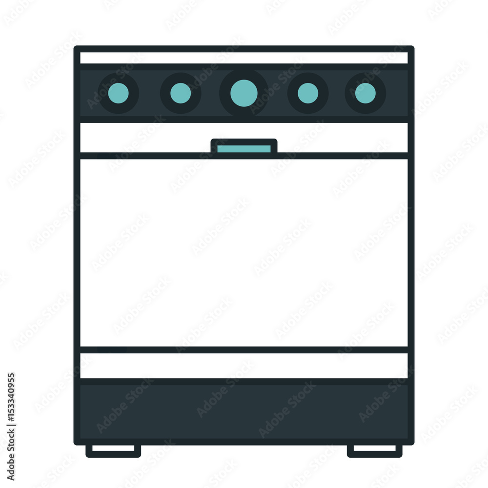 kitchen oven isolated icon vector illustration design