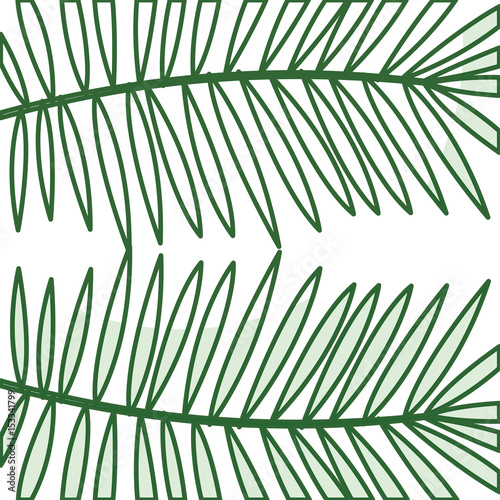 tropical leafs decorative pattern vector illustration design