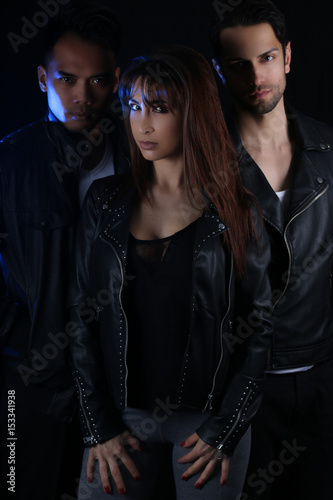 Fotografie Book cover for a vampire novel - three attractive vampires