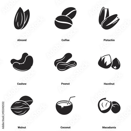 Icons for theme Nuts. White background