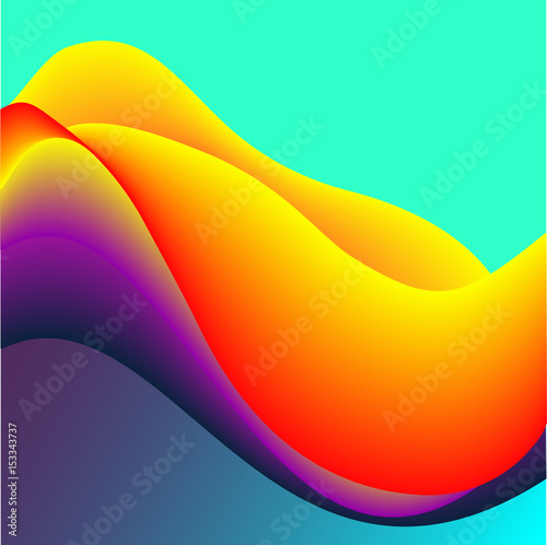 Fluid Colors with Red Yellow Violet Gradient Abstract Background.