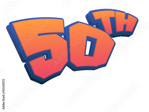 50th celebration event number for poster or invitation