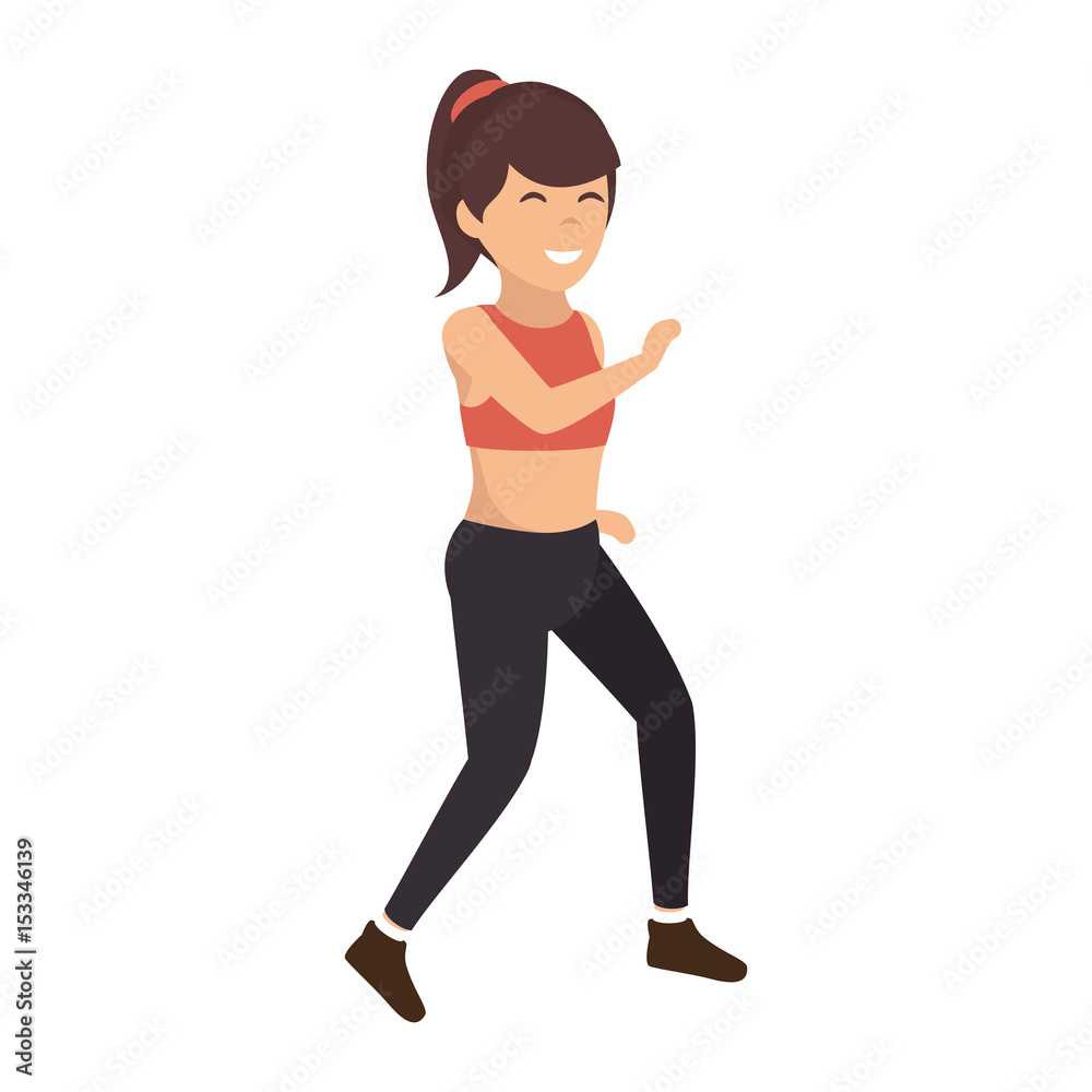 Athletic woman exercising character vector illustration design Athletic woman exercising character vector illustration design