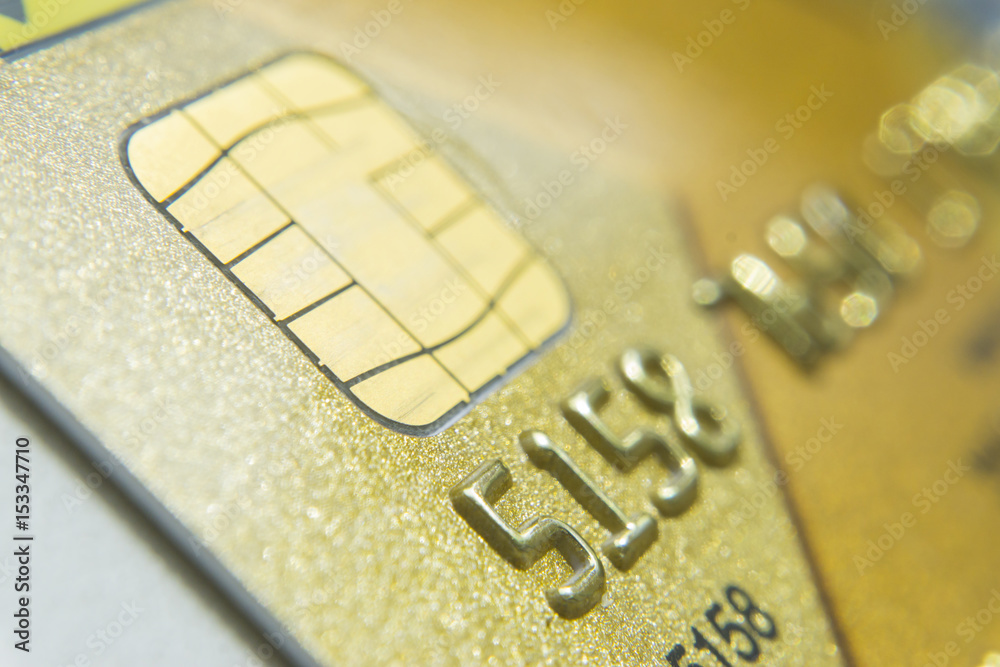 Low key macro shot with new credit card Low key macro shot with new credit card