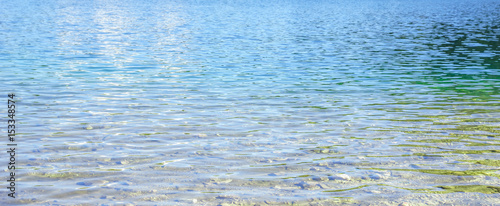 View on Texture of blue mountian lake water 