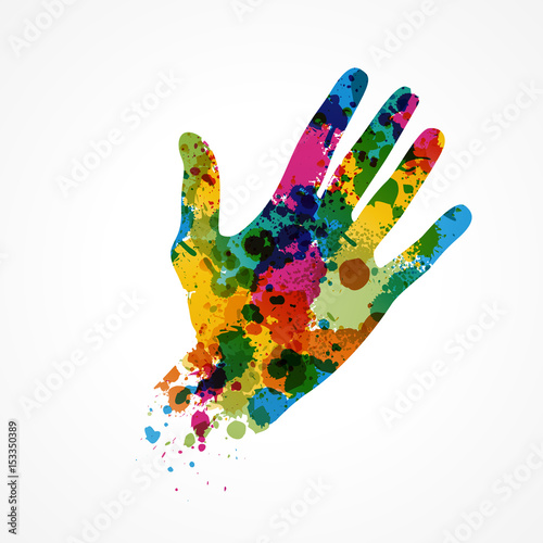 main coloré