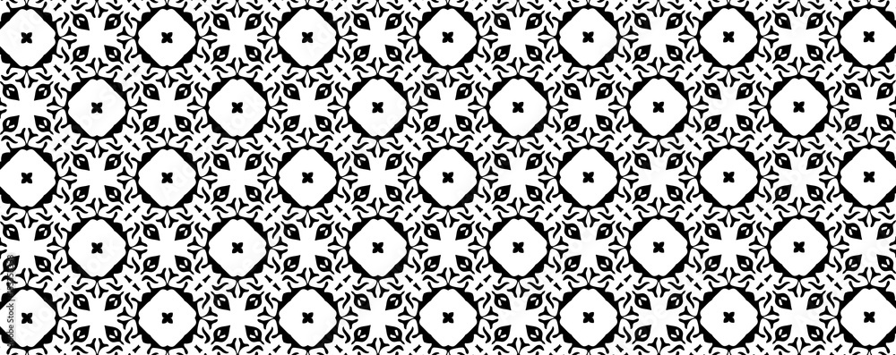 Ornament with elements of black and white colors. 3