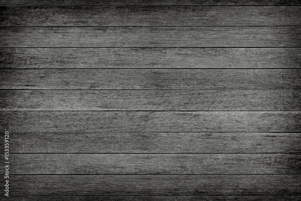 Naklejka premium Wood wall plank black texture background
