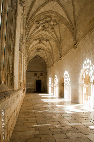 Gothic cloister in el Burgo de Osma Cathedral.