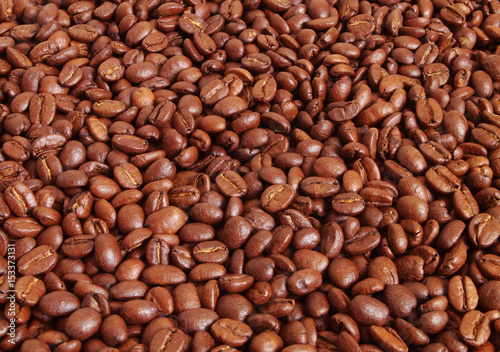 Roasted coffee beans background