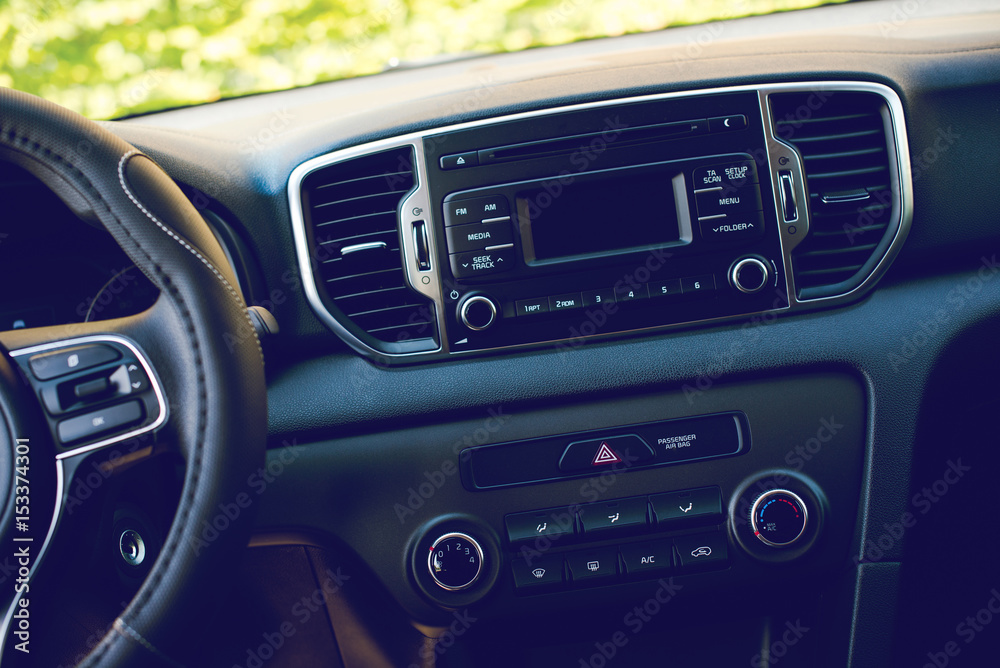 interior of modern car dashboard