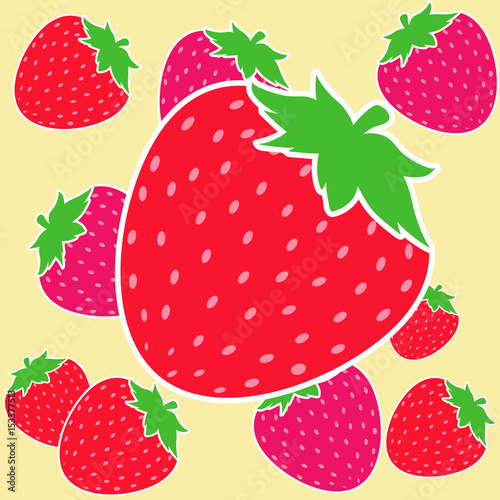 Red and pink strawberries