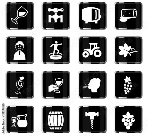 vineyard icon set
