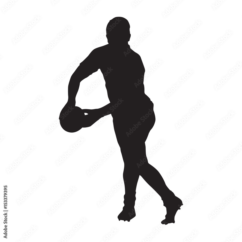 Rugby Player Passing Ball Vector Silhouette Stock Vector Adobe Stock rugby-player-passing-ball-vector-silhouette-stock-vector-adobe-stock