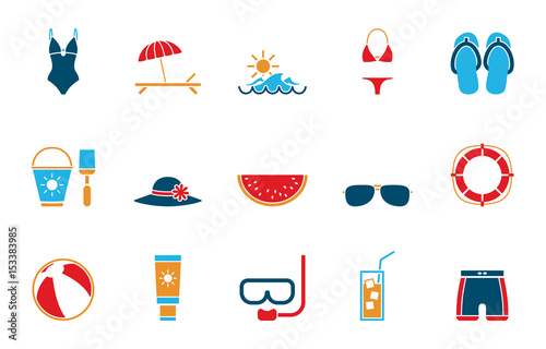 Sommer Strand Iconset - Farbe