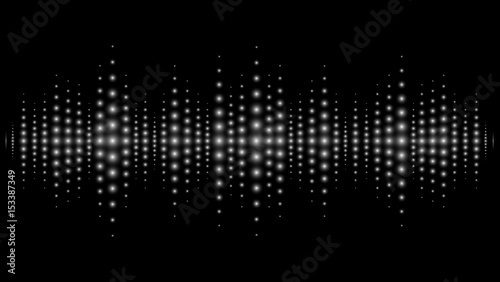 Sound waves light effect. Music digital equalizer