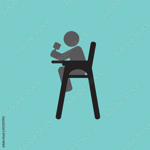 Children Dining Chair Vector Illustration