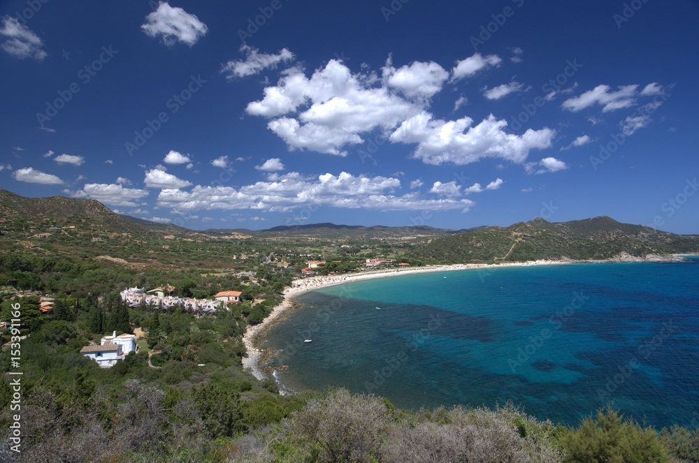 Villasimius beach in Sardinia