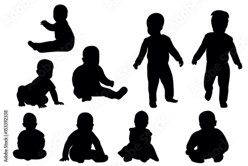 Collection of baby silhouettes